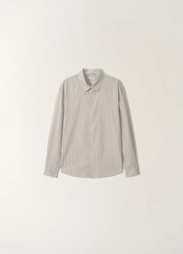 Poplin stripe shirt (Gray, W)