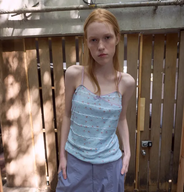 347. Lazy Sleeveless_ Blue