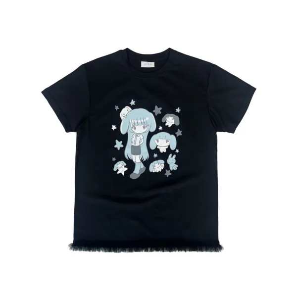 JITO WORLD x JICHOI x KAE TANAKA LACED T-SHIRT (TANTO / BLACK)