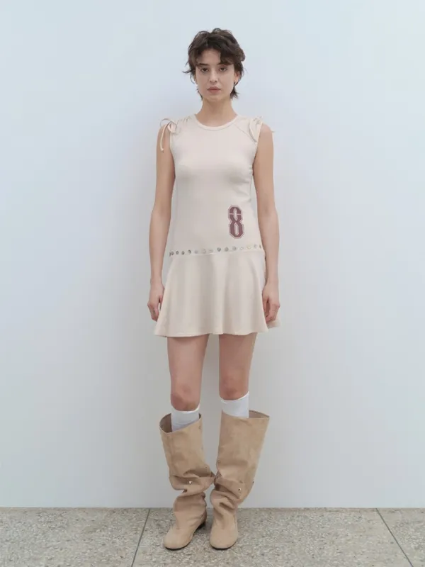 Knitted Flare Dress [Ecru]