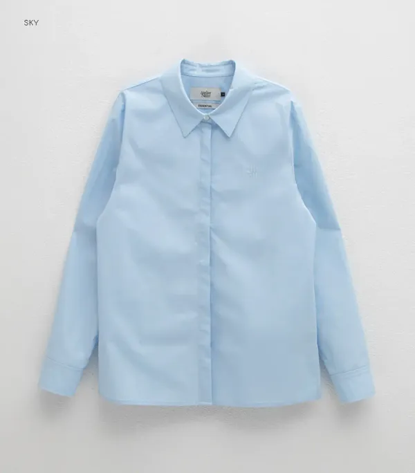 (BL-4304)ESSENTIAL SIMPLE COTTON SHIRT