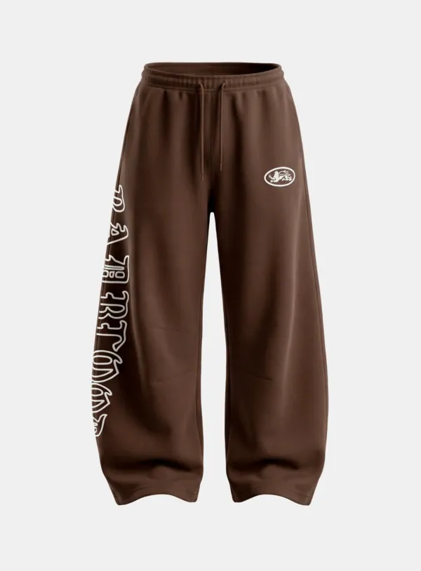 [w-pts26-055] Mystic Capsule Semi-Curved Fit Joggers - Brown