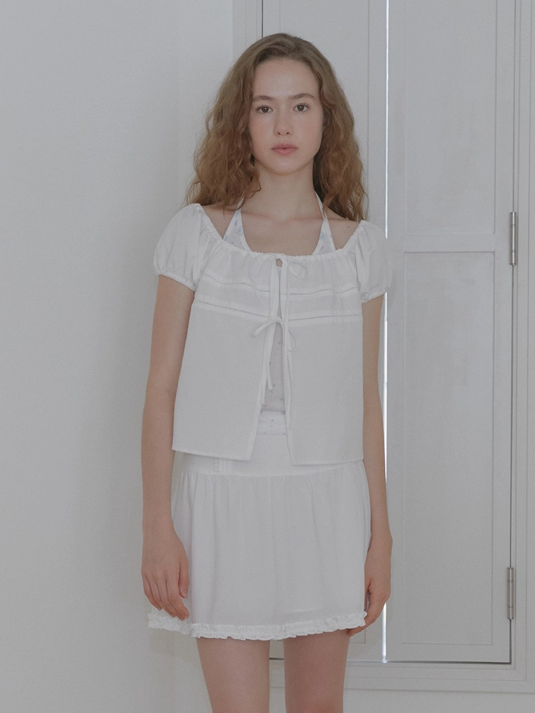 마가린핑거스 LACE PIN TUCK SKIRT (WHITE) 상품 이미지 2