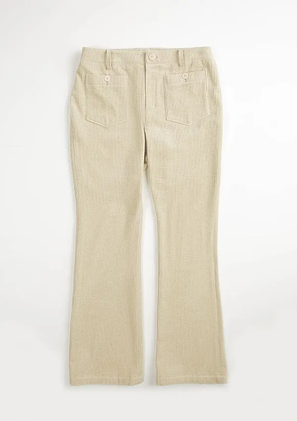 Mused Corduroy Bootscut Pants - Sage