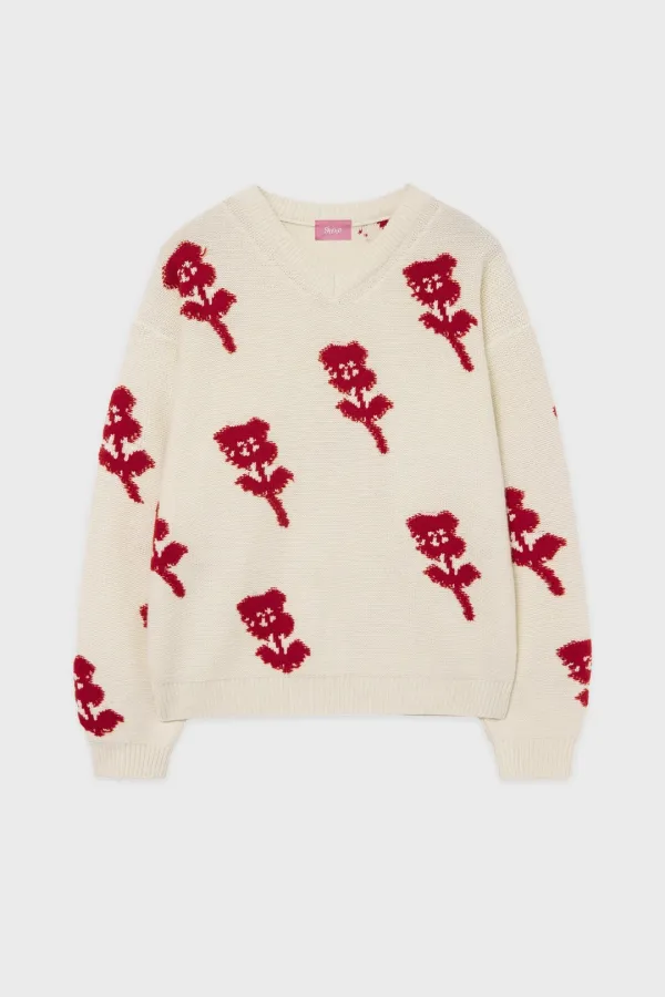 SN Flower Loose Fit Knit (Ivory)