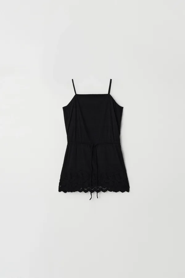 Scalloped Knit Dress (black)