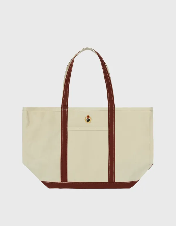 CREST CANVAS BAG (M) / Burgundy