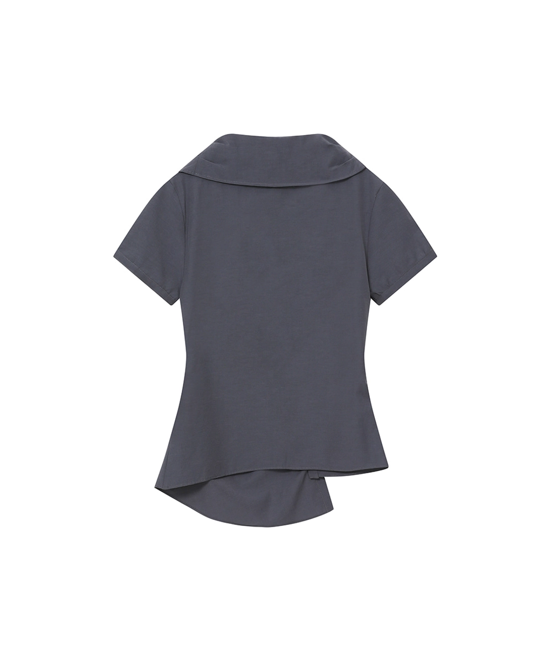 미세키서울 [레이 PICK] High neck shirring button shirt CHARCOAL 상품 이미지 2