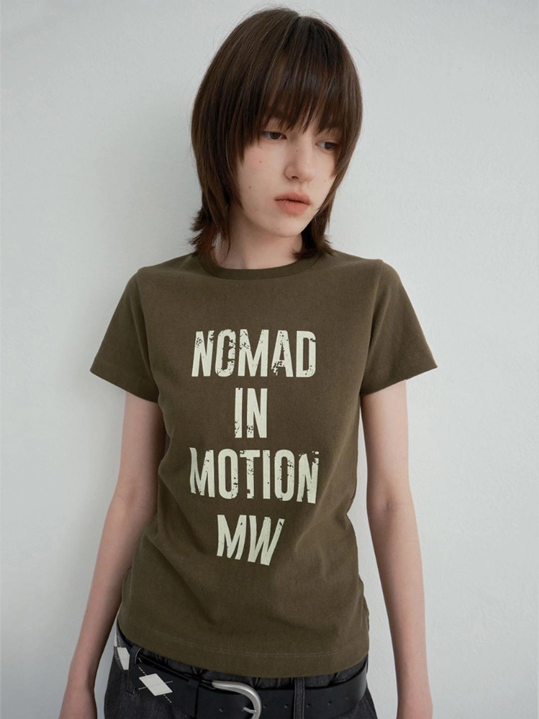 밀로 우먼 Washed Nomad T-Shirt [Brown] 상품 이미지 2