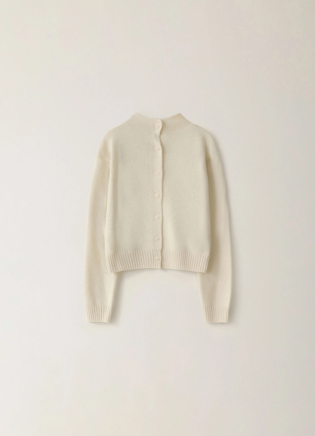 페블엠 Camel Reversible High-Neck Cardigan - Ivory 상품 이미지 1