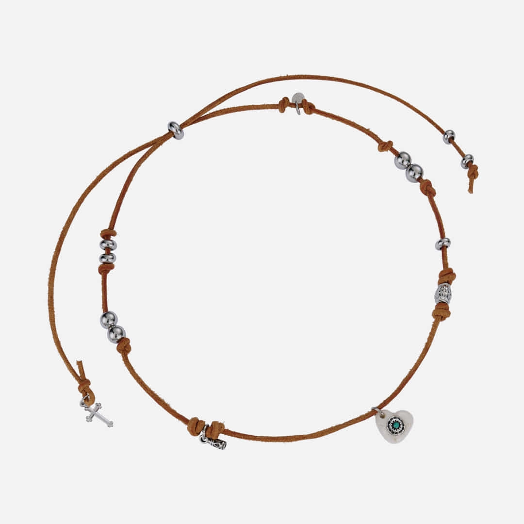 엔프프 totem leather necklace-white 상품 이미지 1