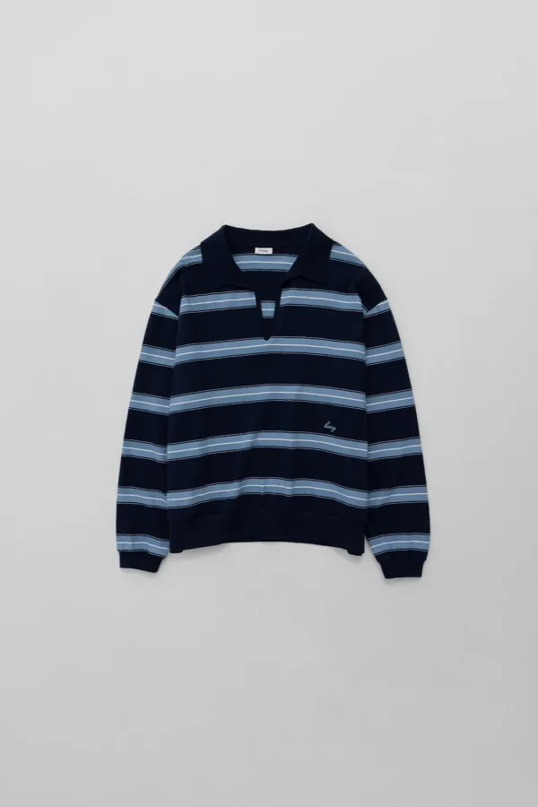 a club sweat (navy stripe)