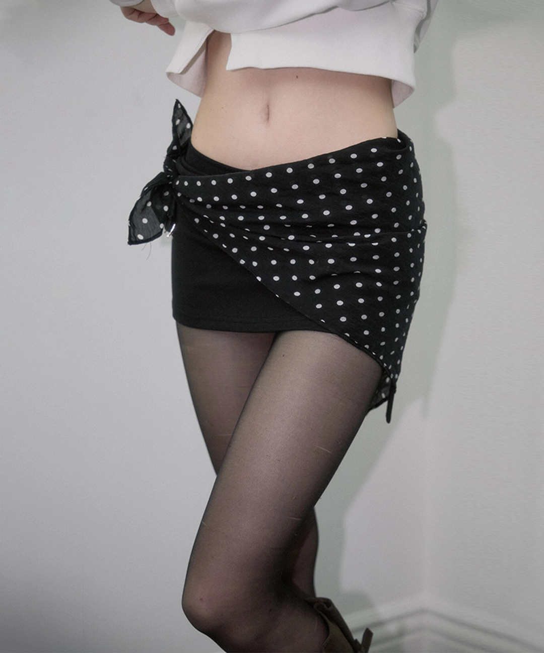 로제프란츠 Rose Dot Scarf [Black] 상품 이미지 2