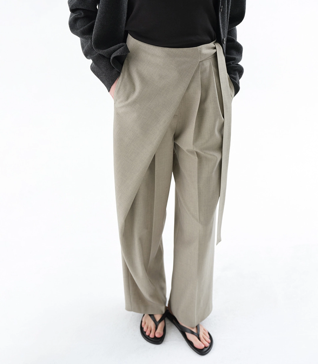 씨에씨 WRAP WIDE SLACKS 상품 이미지 1