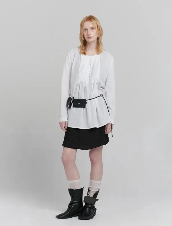 PINTUCK BLOUSE [WHITE]