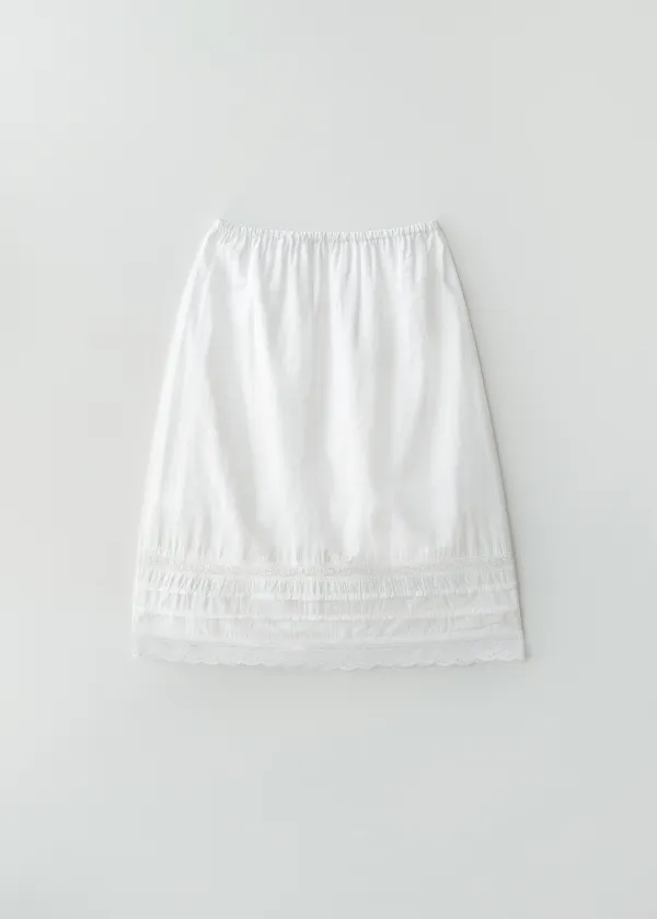 Rose lace skirt (white)