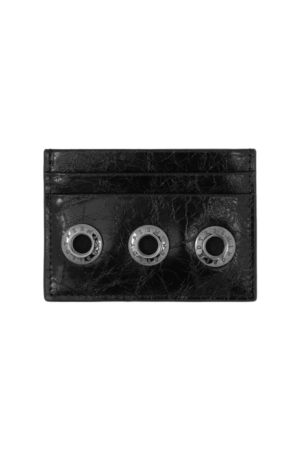 3-Eyelet Card Wallet [ Black ]