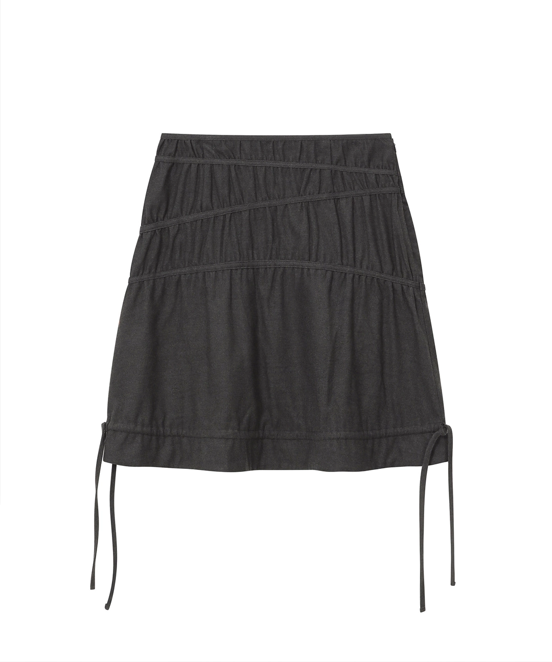 미세키서울 Wavy line shirring midi skirt CHARCOAL 상품 이미지 1