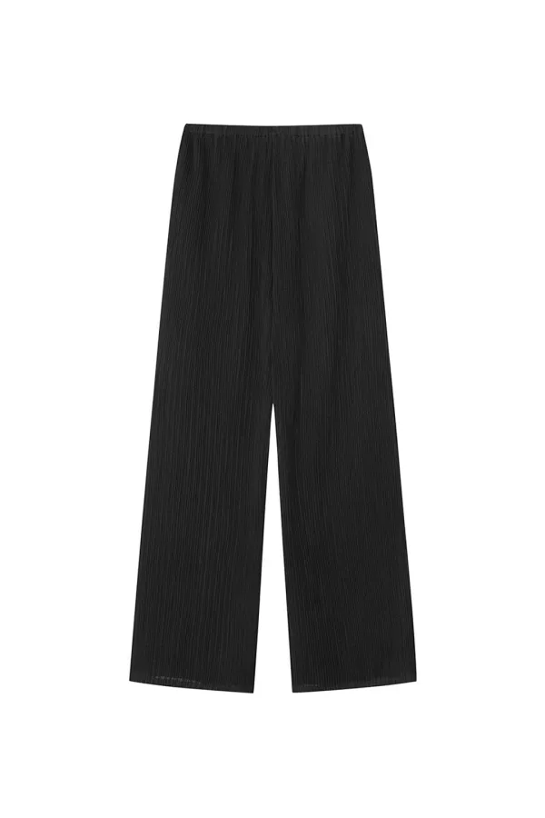 AUBE PLEATS EASY PANTS [BLACK]