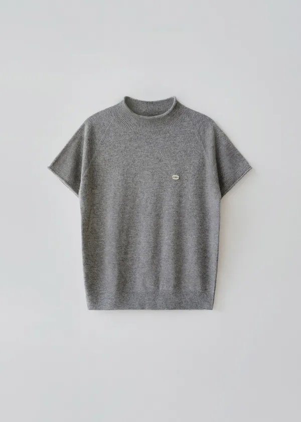 Liu half neck knit (melange gray)