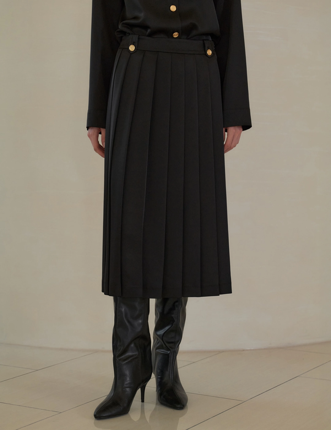 노미나떼 Autumn Clara Skirt (Black) 상품 이미지 2