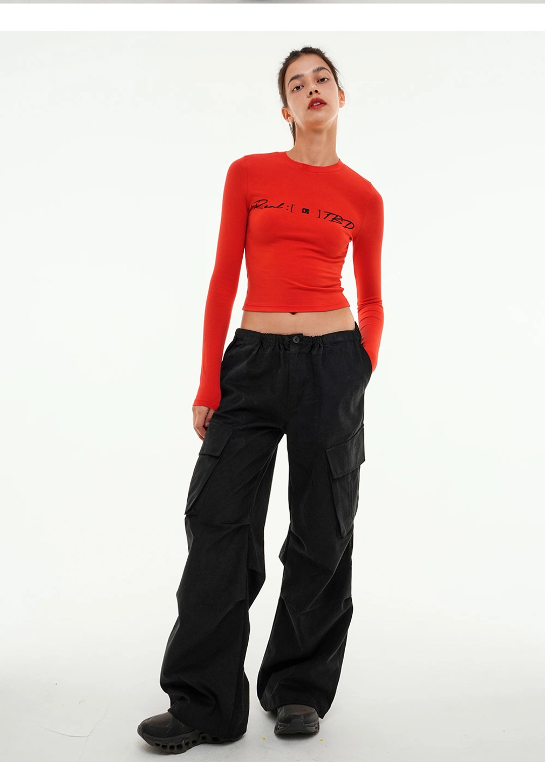 센토르 CENTAUR COTTON WIDE CARGO PANTS_BLACK 상품 이미지 3