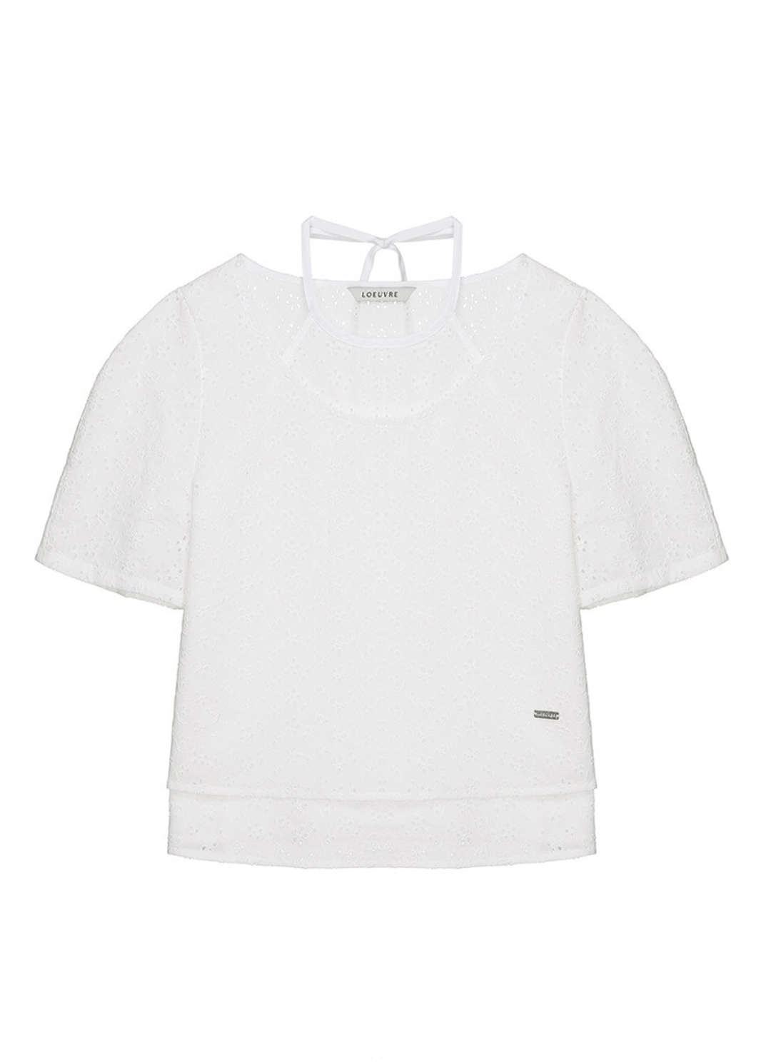 루에브르 Halter Layerd Eyelet Blouse SW4MB738-03 상품 이미지 3