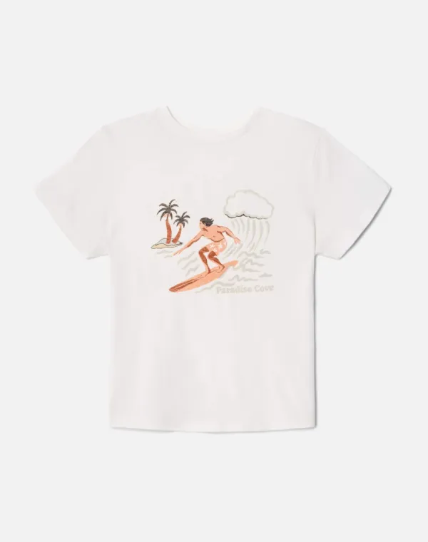 Classic "Hug a Surfer" Tee - Vintage White