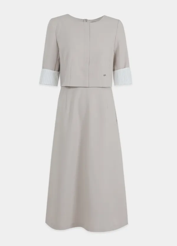  [44-120]  Varae Two-in-one Dress  바레이 투인원 드레스  (봄-가을-클래식룩-데일리룩-하객룩-격식룩-2부드레스-고퀄리티-투인원드레스-빅사이즈-자체제작) 