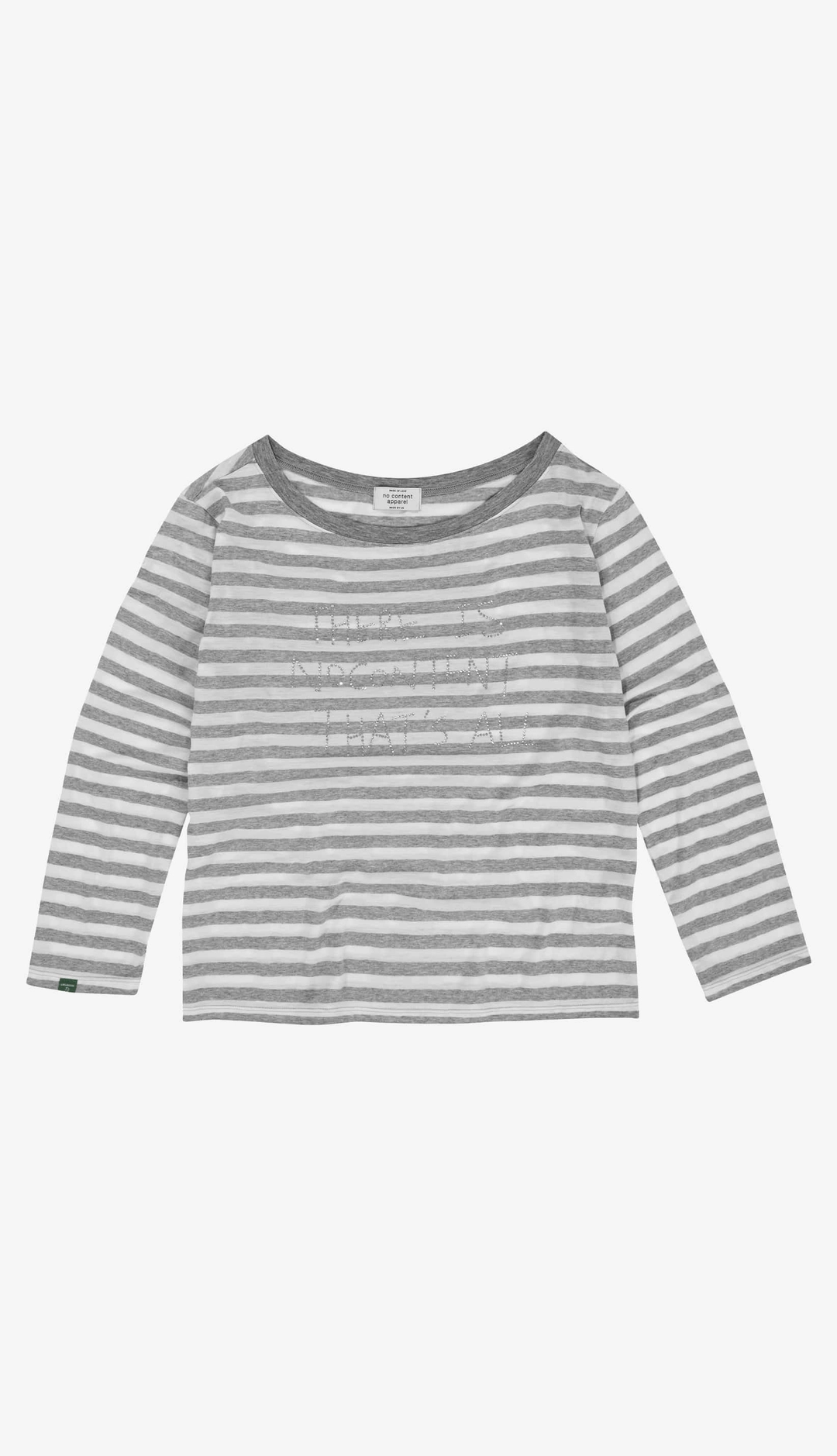 노컨텐츠 230. Off Shoulder Stripe T _ Melange Grey 상품 이미지 3