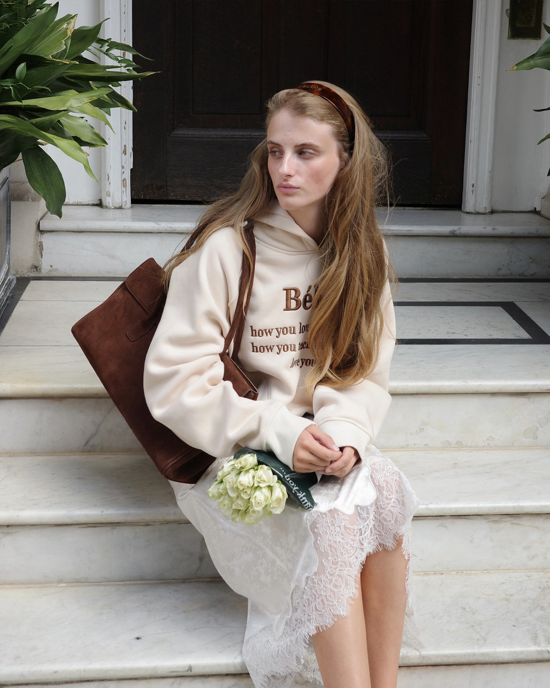 누아르나인 Bébé Logo Hoodie [BEIGE] 상품 이미지 2