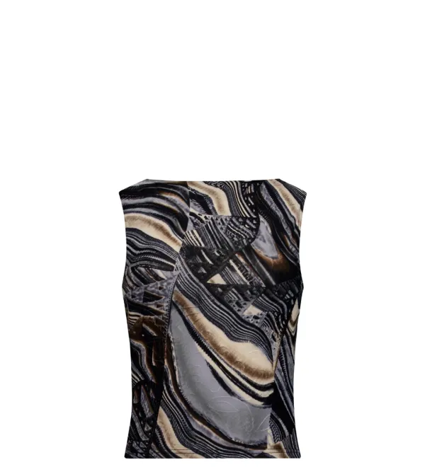 BOAT NECK SLEEVELESS (BROWN)