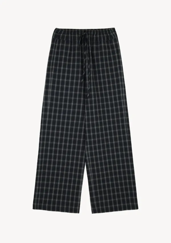 Edin Check Pants in Charcoal