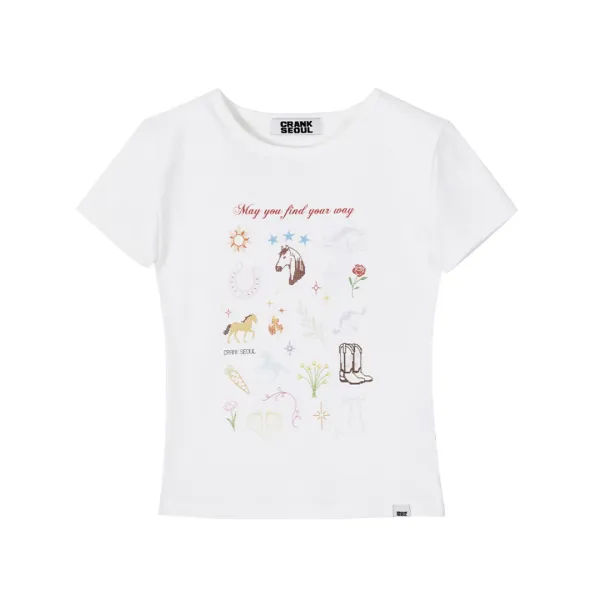 FIRE HORSE WISH TEE_WHITE