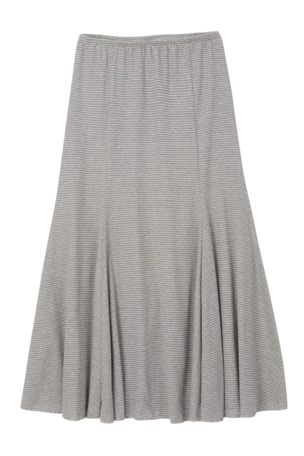 STIRPE MERMAID SKIRT_CHARCOAL