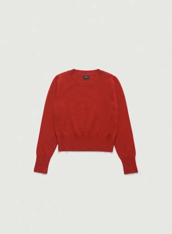Plain Cashmere Round Knit_Red