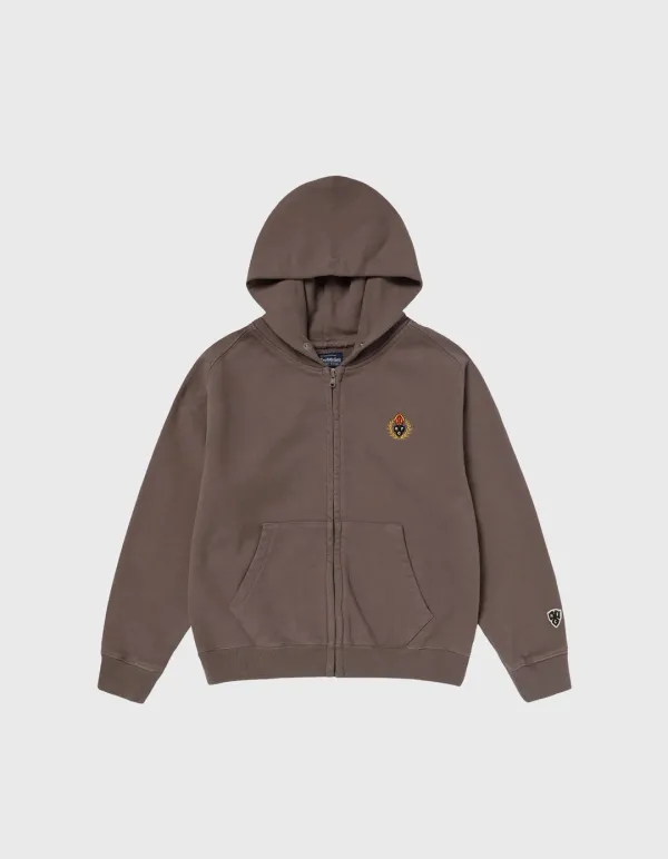 CHILDREN WASHED 221 ZIP-UP HOODIE / Maroon