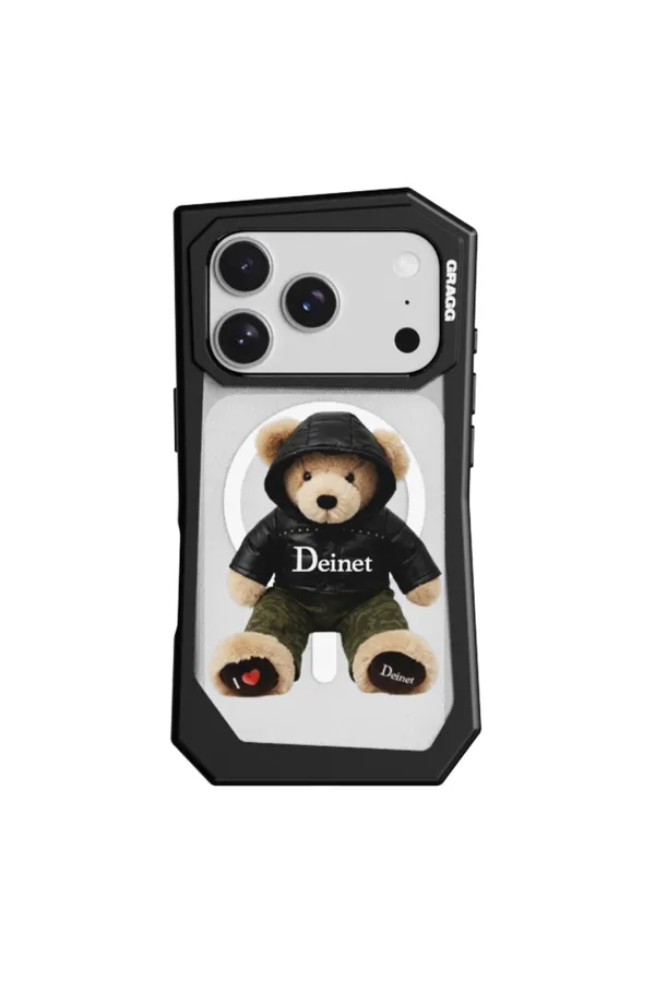 [DEINET X GRAGG] MAGSAFE LANDING CORNER CASE - TEDDY BEAR IN 17