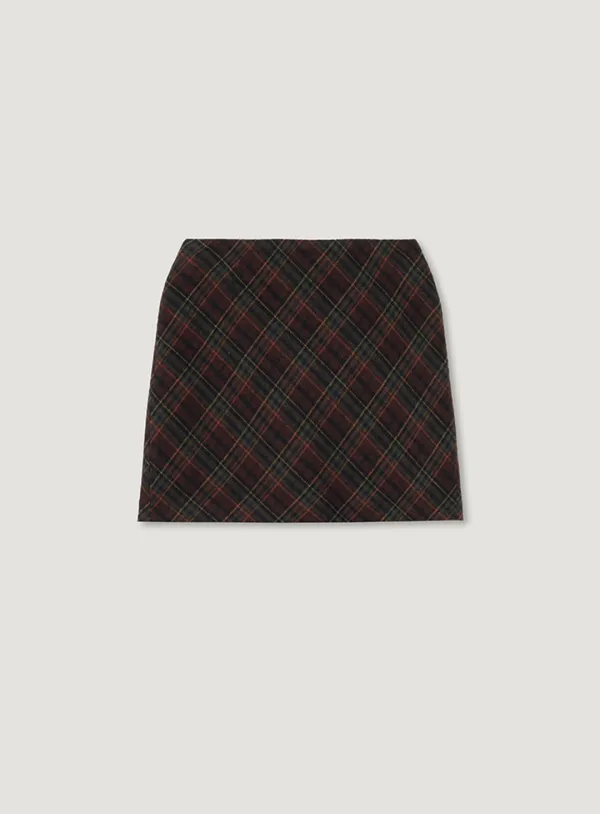 NIX CHECK MINI SKIRT_RED