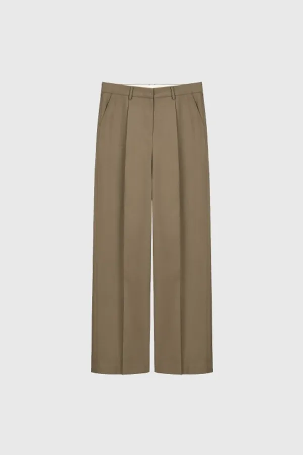 Low Rise Wide-Tuck Set Slacks