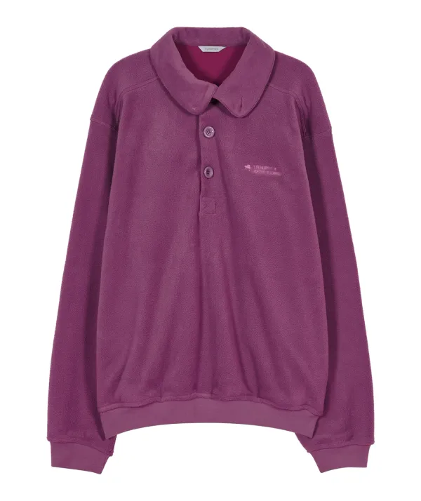 [4차] Buttoned Fleece Top [Pink]