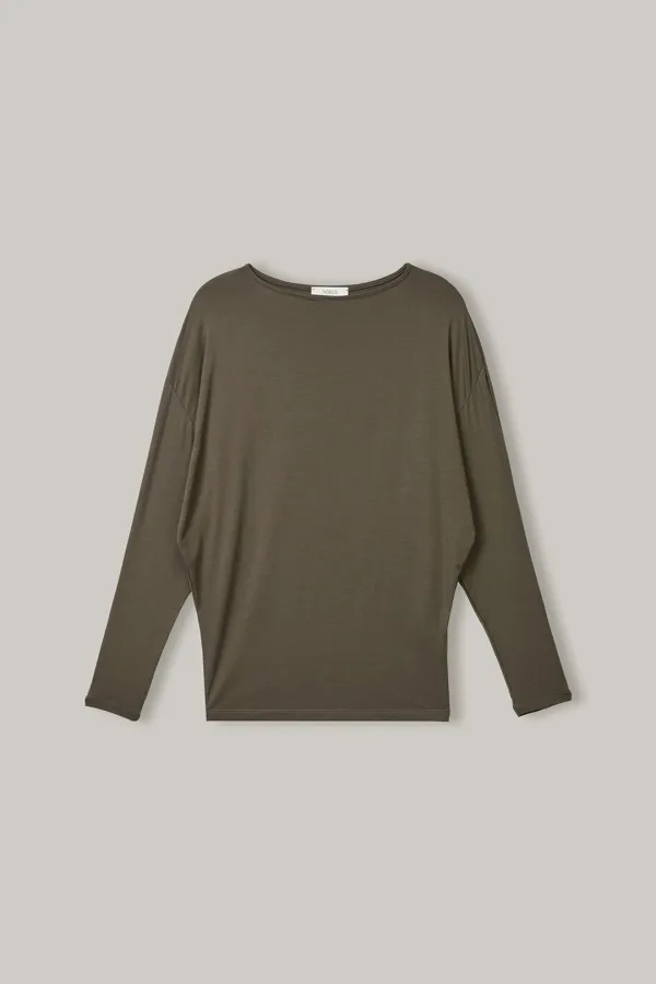 TS020 Volume Boat-Neck Tee (Brown)