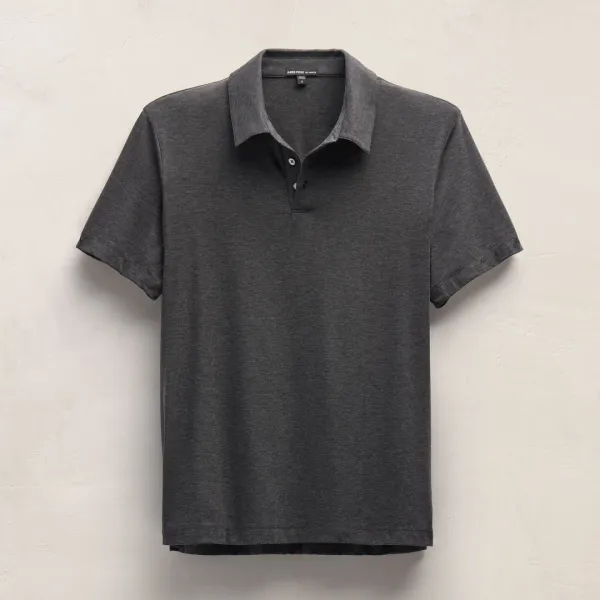 Performance Supima Pique Short Sleeve Polo - Black