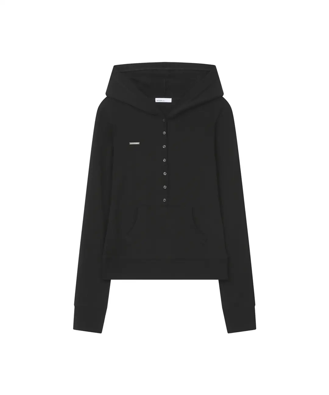 미세키서울 Fitted hoodie long sleeves BLACK 상품 이미지 1
