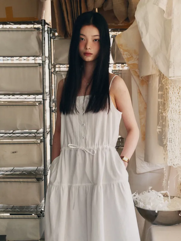 Poet Linen Dress Ivory_F252OP04