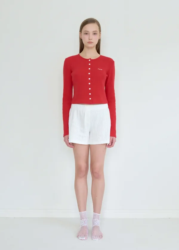 Button Up One Mile Shorts_Ivory
