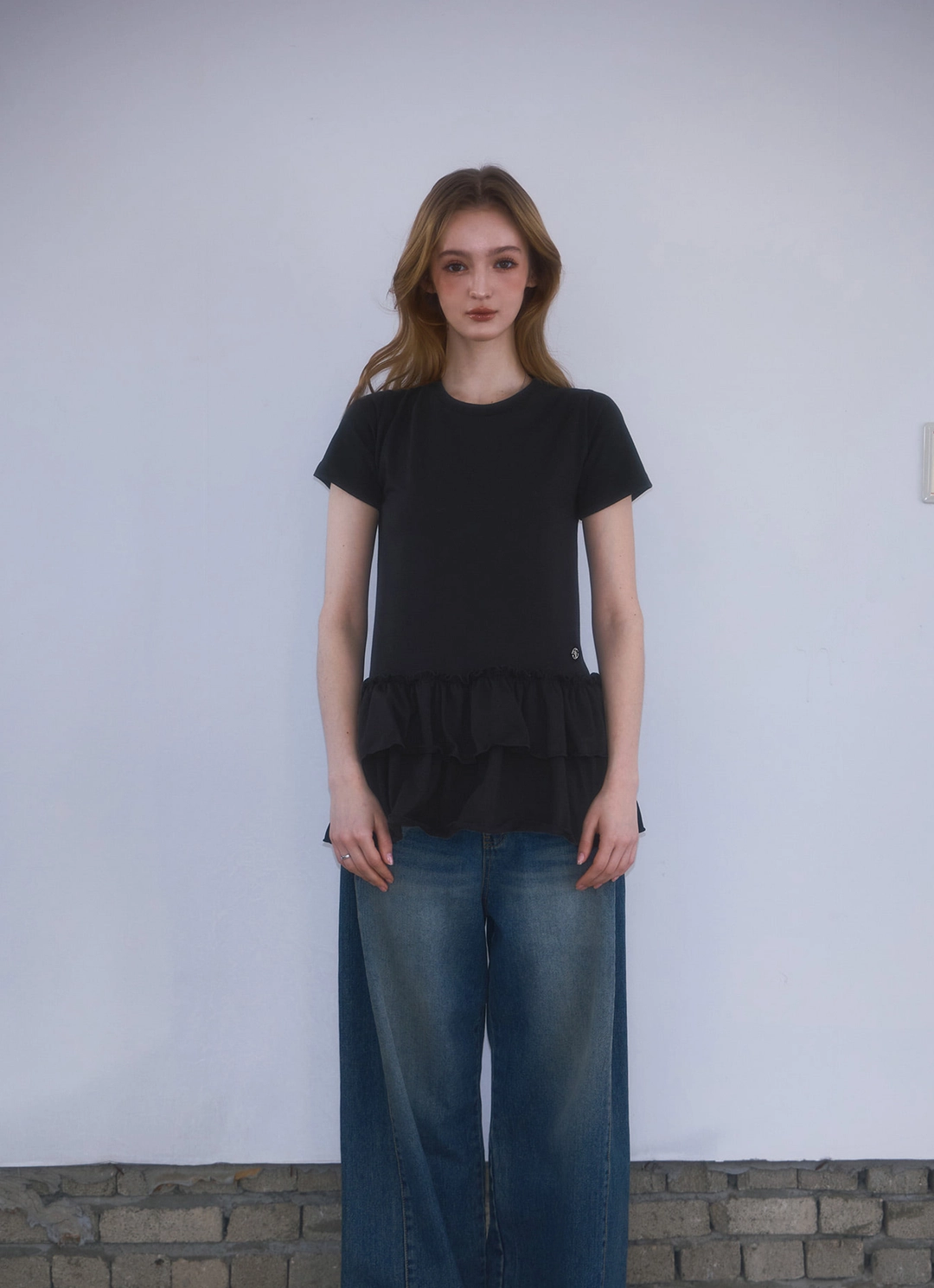 로제프란츠 Cancan Layered T-shirt [Black] 상품 이미지 2