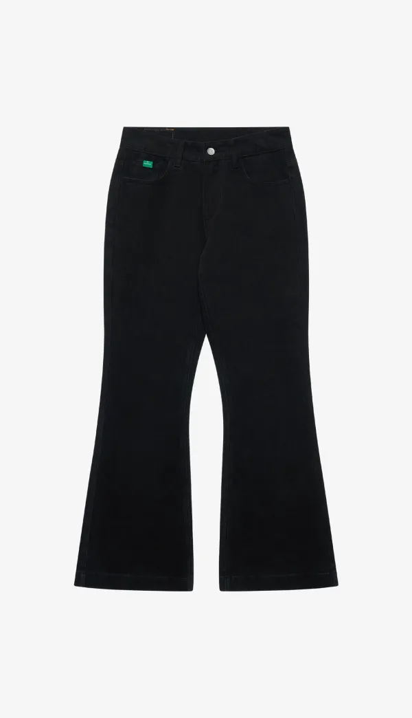 300. Warm Bootscut Pants _ Black