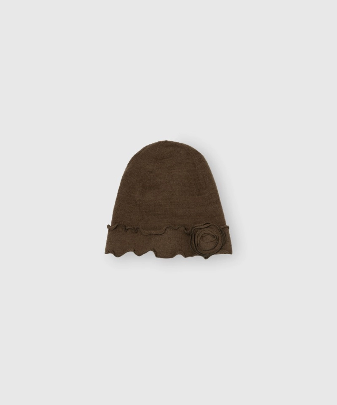 니히 Rosette knit beanie (Brown) 상품 이미지 1
