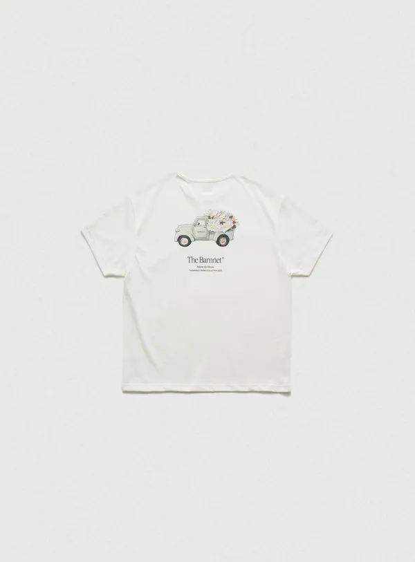 Flower Car T-Shirt_White